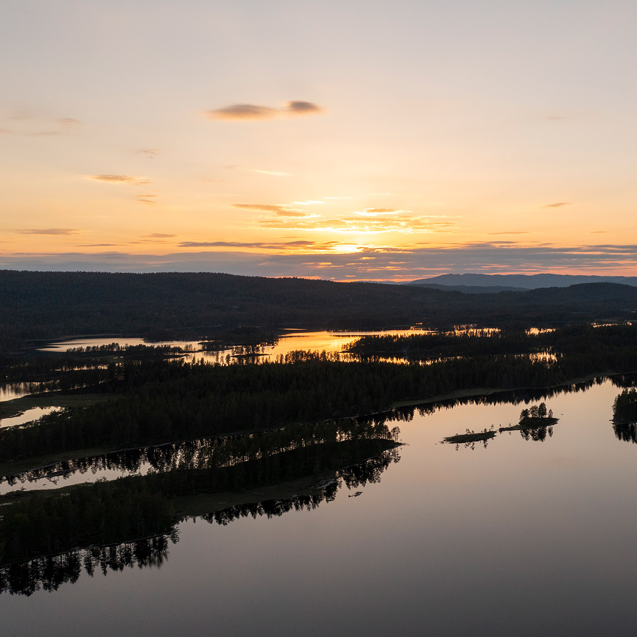 Dronebilde fra Fjorda