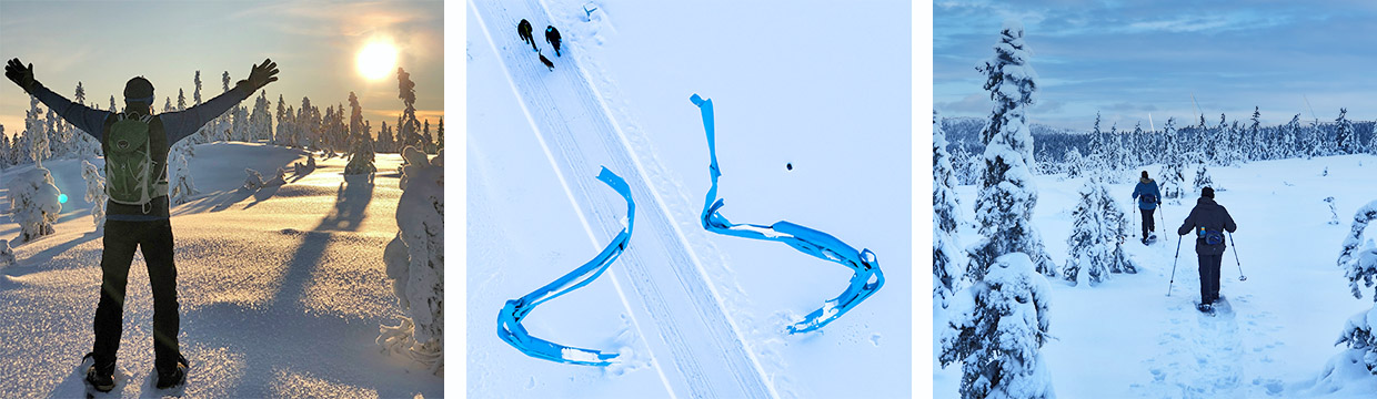 Winter adventures with snow shoes at Totenåsen